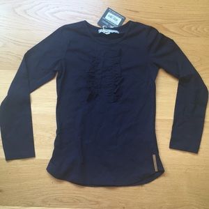 New silke bassic girls dark blue shirt. Size 9